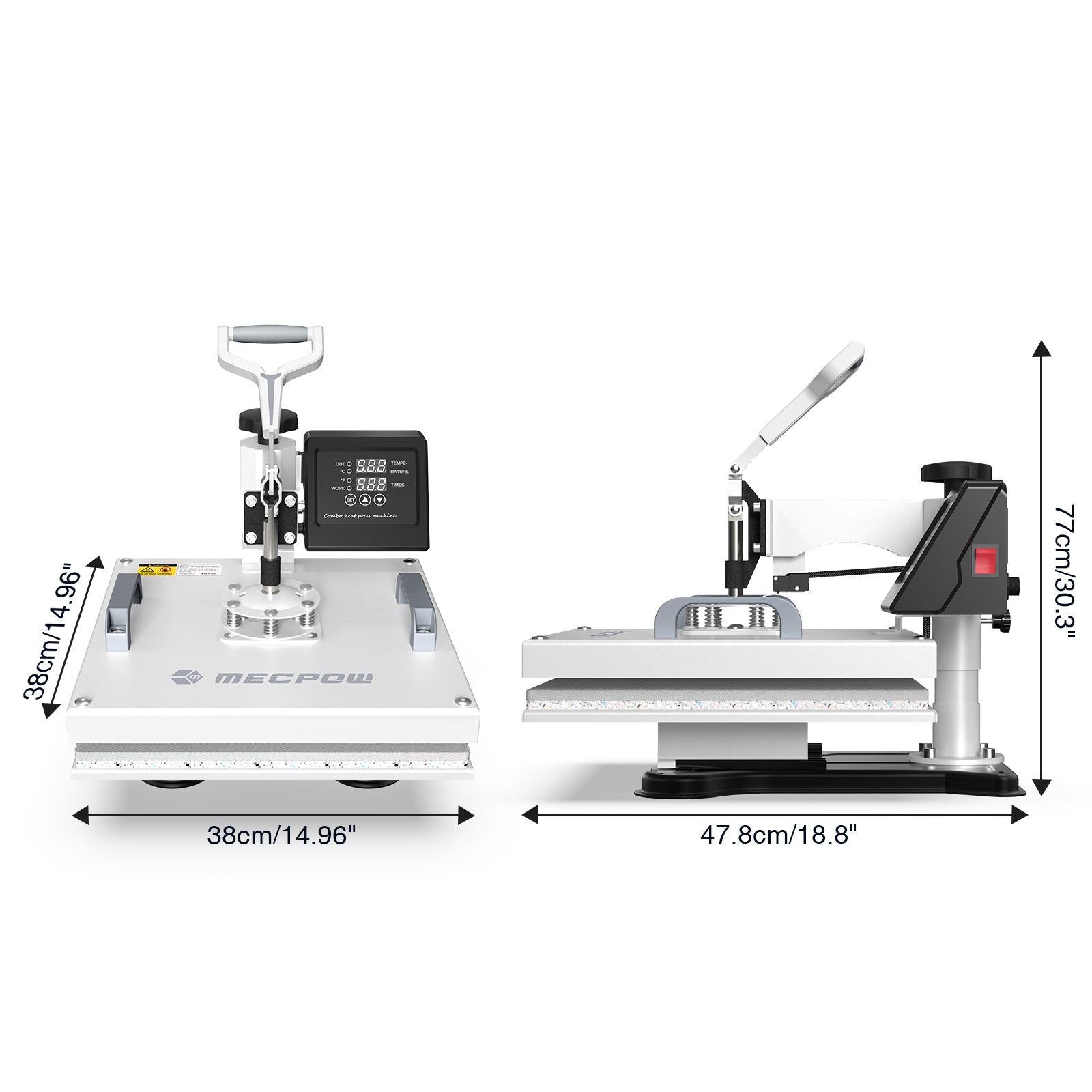 Mecpow MP3881 8-in-1 15*15inch Heat Press Machine
