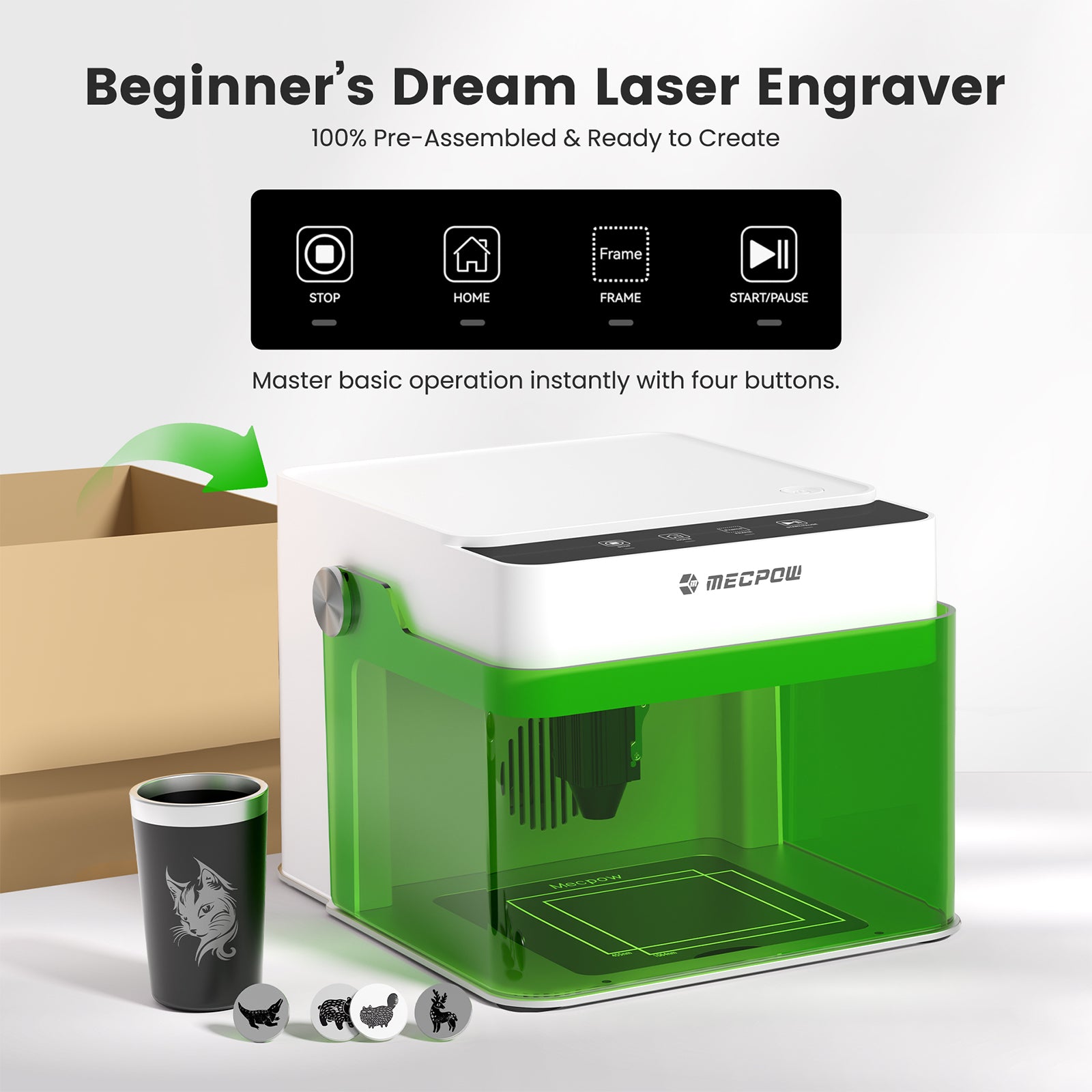 Mecpow M1 3.5W/5W Laser Engraver