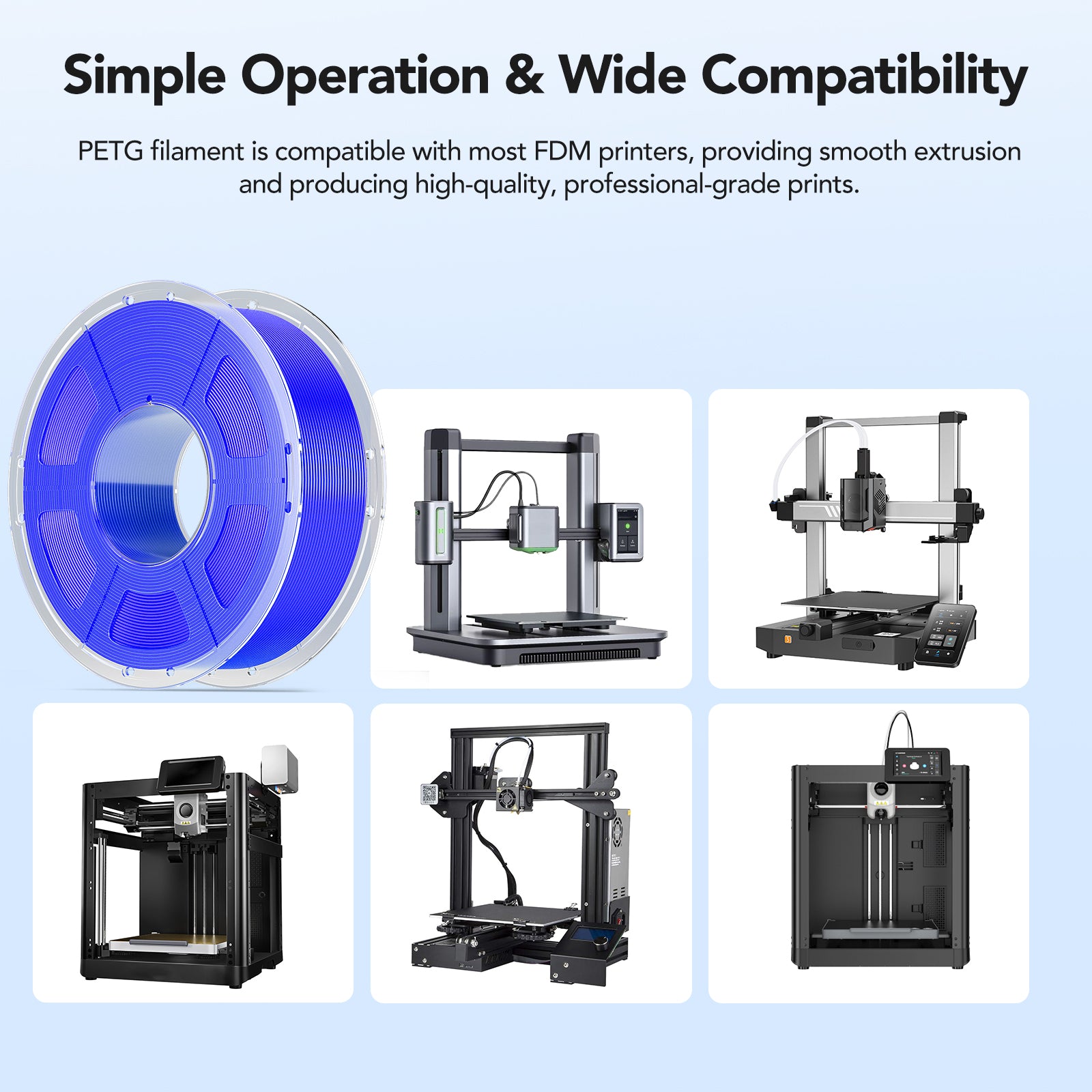 Mecpow PETG High Speed Solid Color 3D Printer Filament