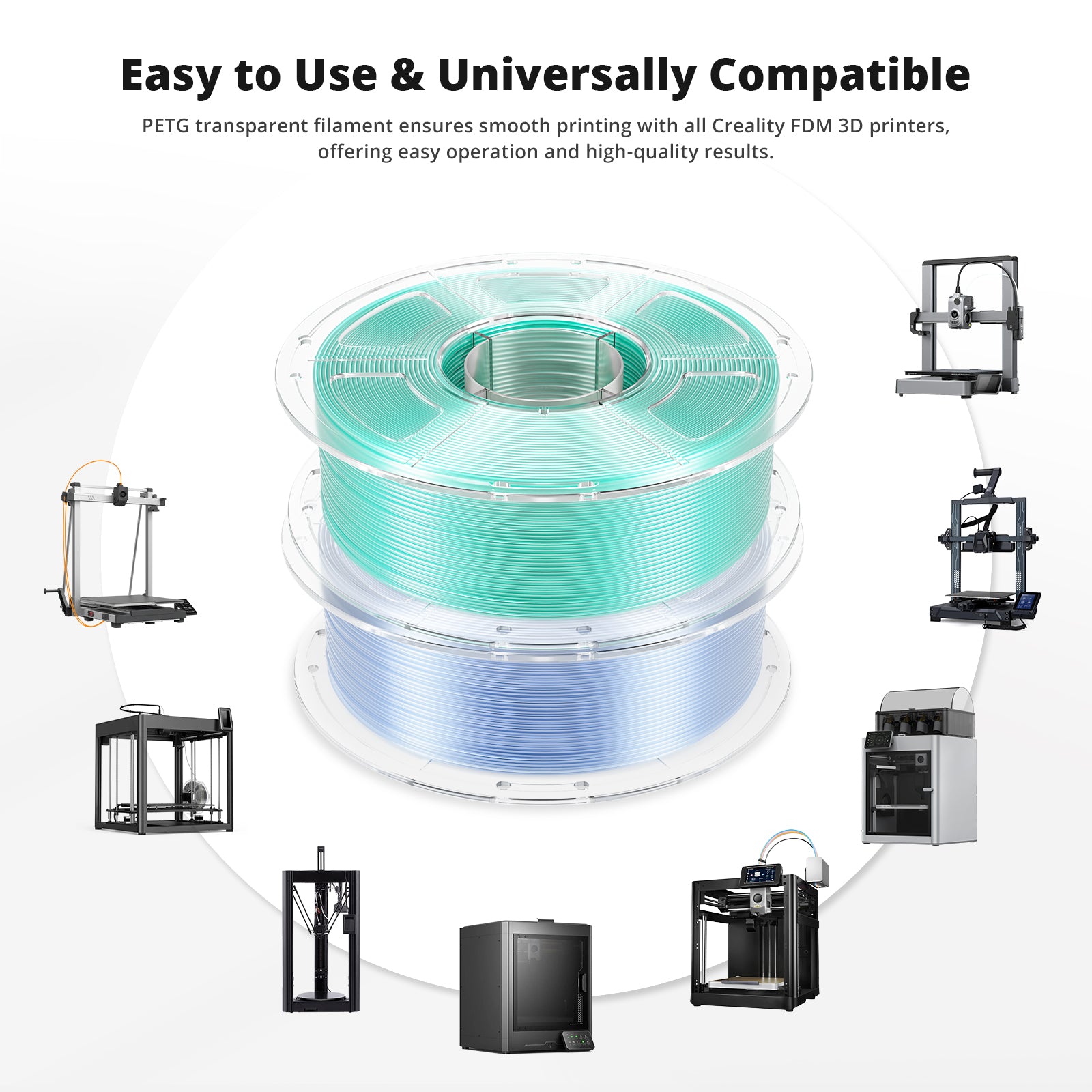 Mecpow PETG High Speed Transparent 3D Printer Filament