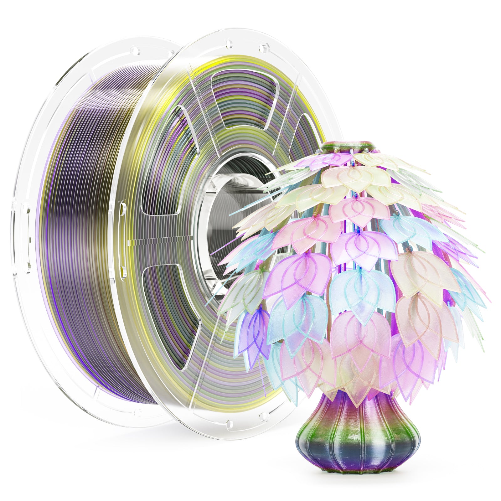 Mecpow PETG Transparent Rainbow 3D Printer Filament