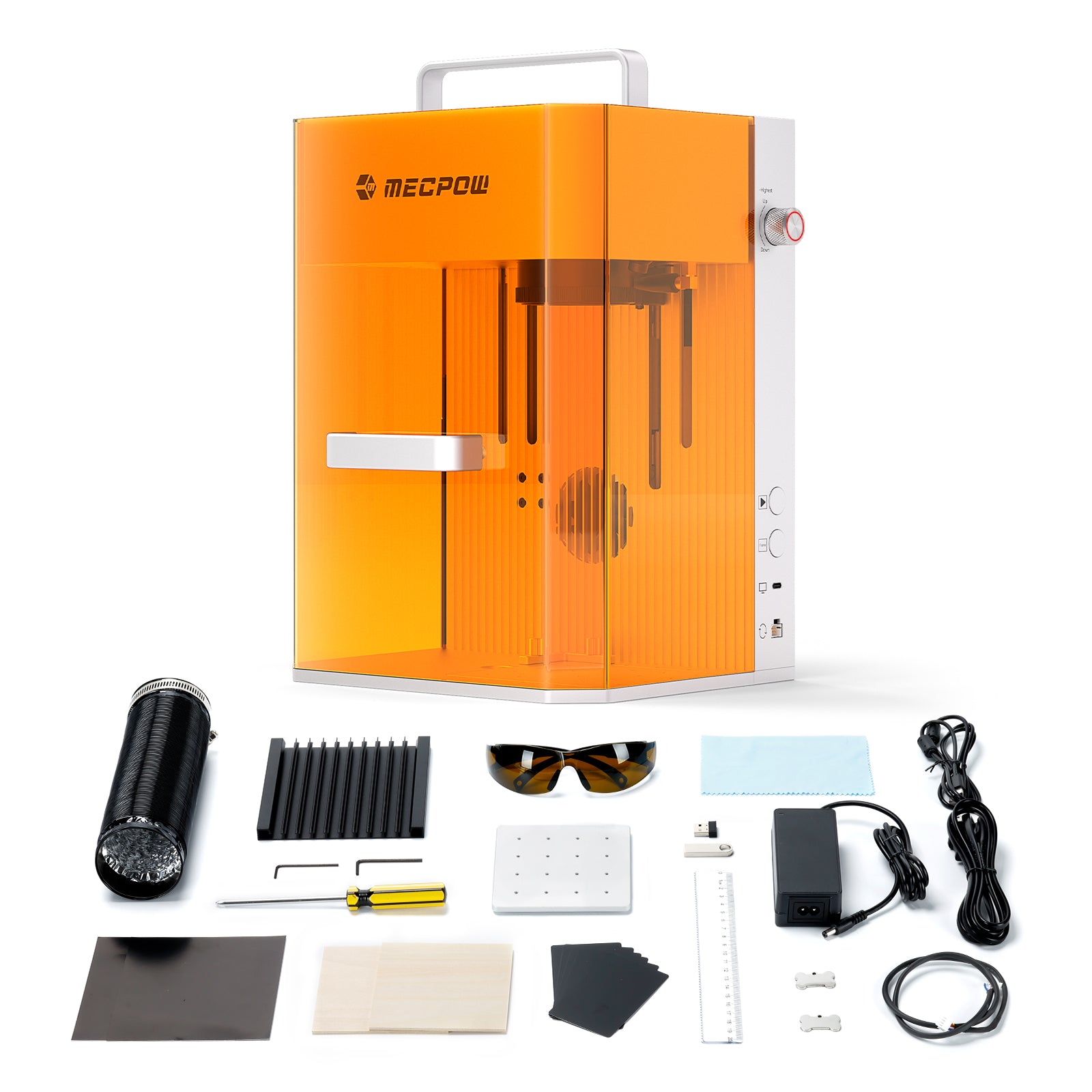 Machine de découpe et de gravure laser double Mecpow X1 2 W + 10 W
