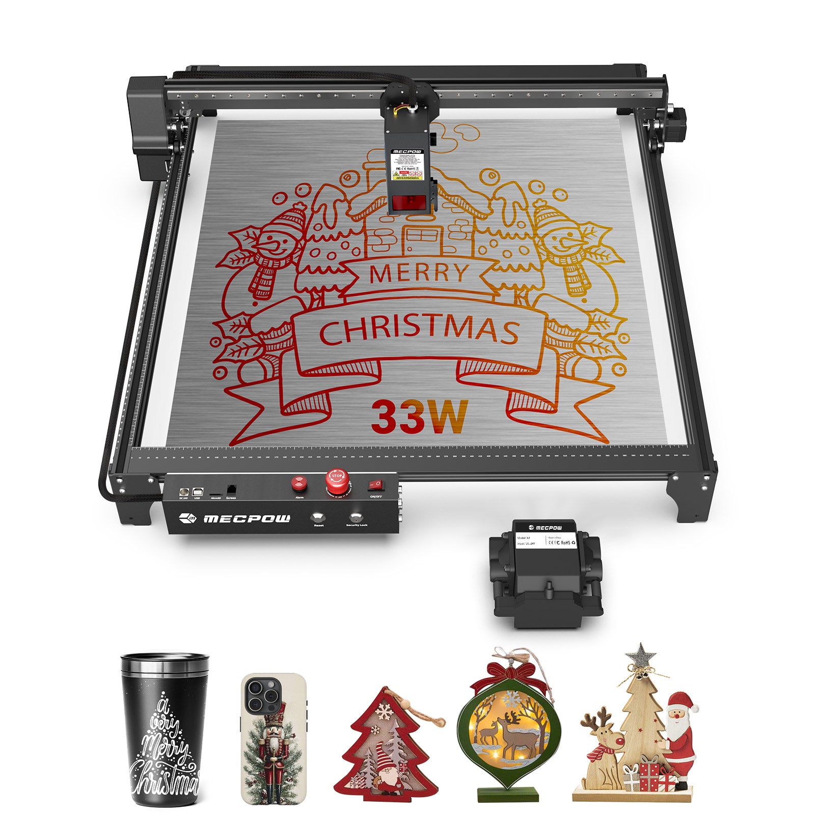 Mecpow X5 Pro 33W Laser Engraving Machine with Auto Air Pump