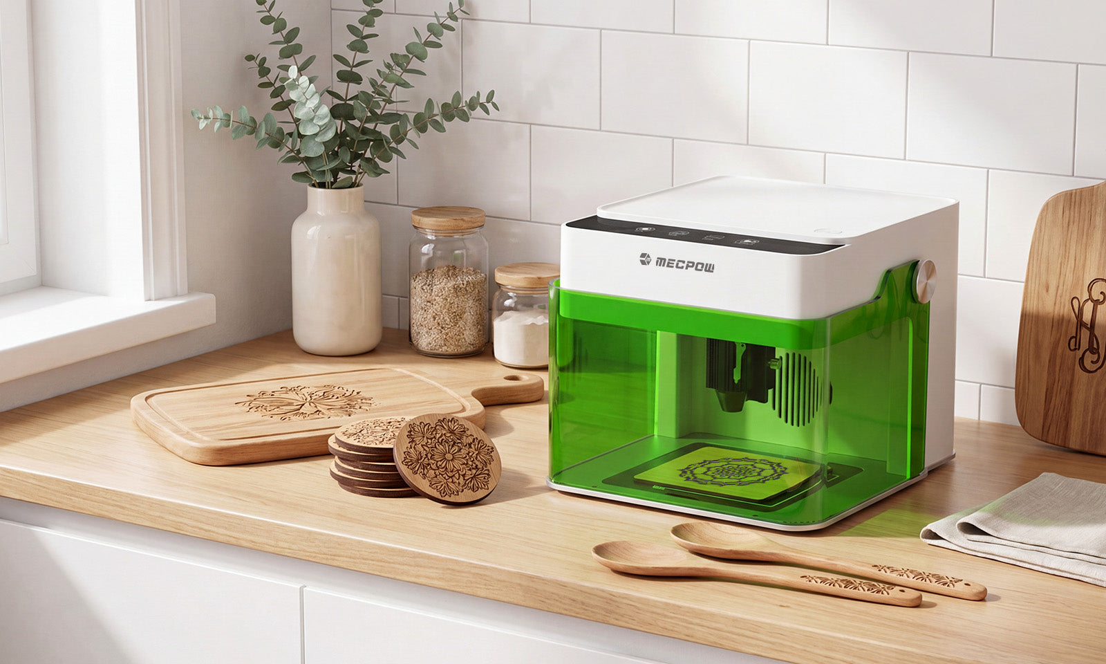 DIY Kitchen Remodel with a Laser Engraver: Easy Décor Ideas with the Mecpow M1