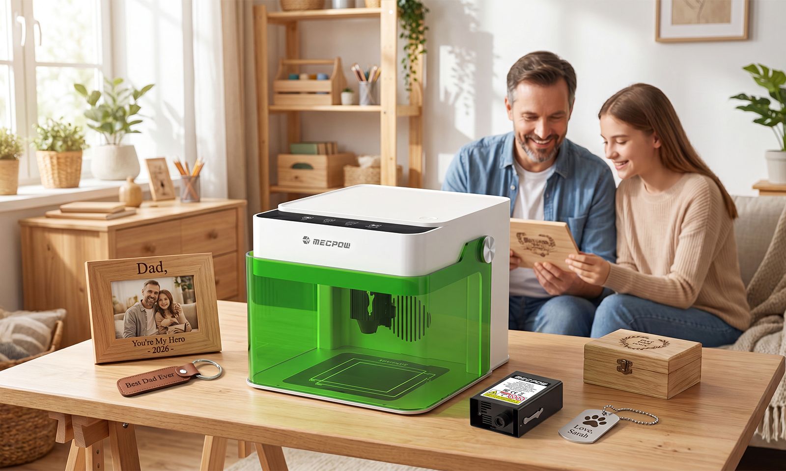 Mecpow Laser Engraver: DIY Premium Metal Gifts for Dad