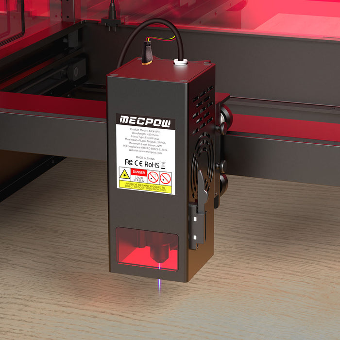 Test Complet MECPOW X4 Pro 22W : Le Graveur Laser Fermé Révolutionnaire ? 2 Module Laser MECPOW X4 Pro