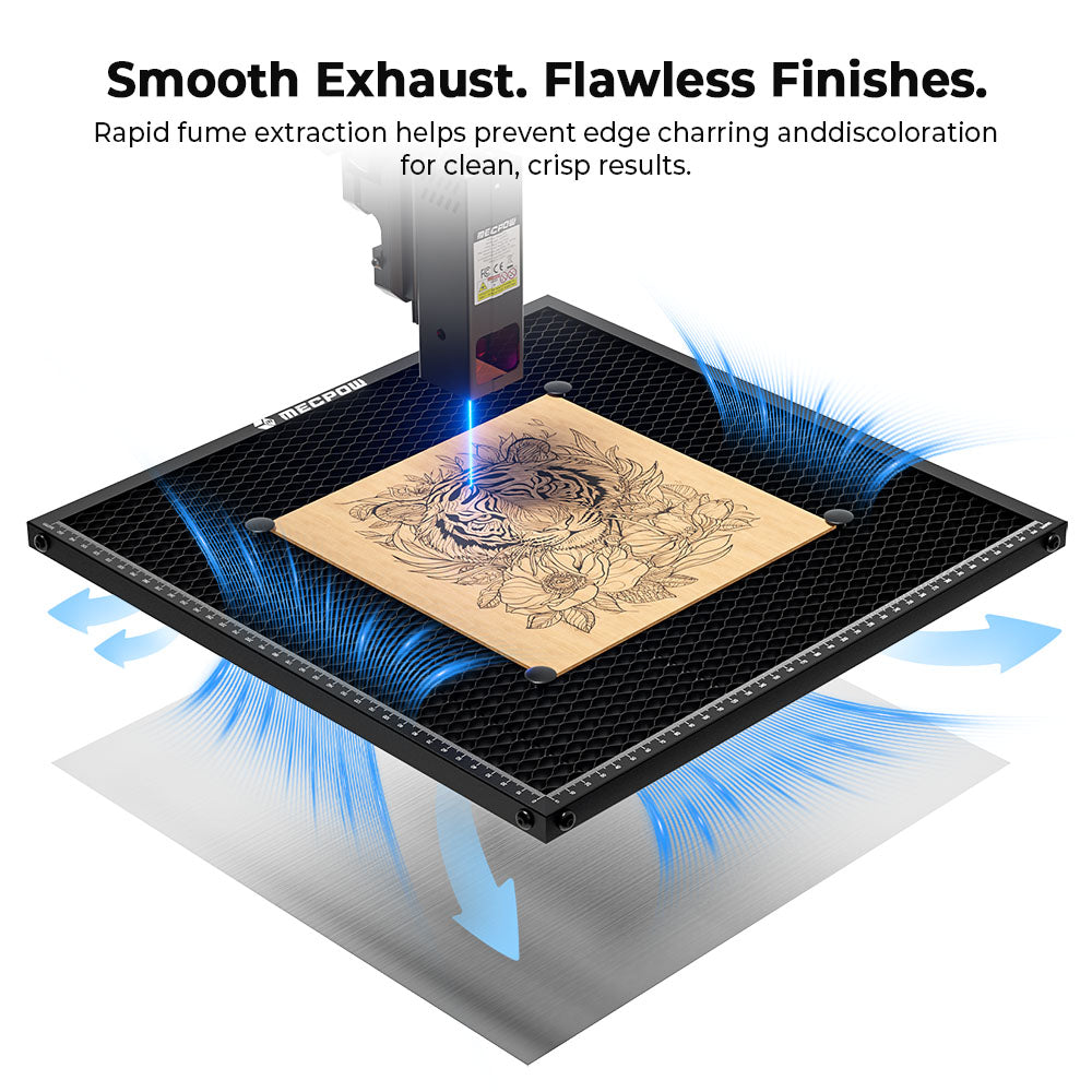 Mecpow H33 Honeycomb Working Table and laser bed for laser engraver cutting and engraving.