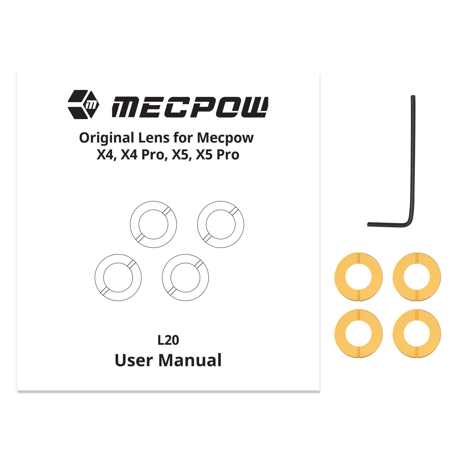 Mecpow L20 Original Lens for X5, X5 Pro, X4, X4 Pro (4 PCS)