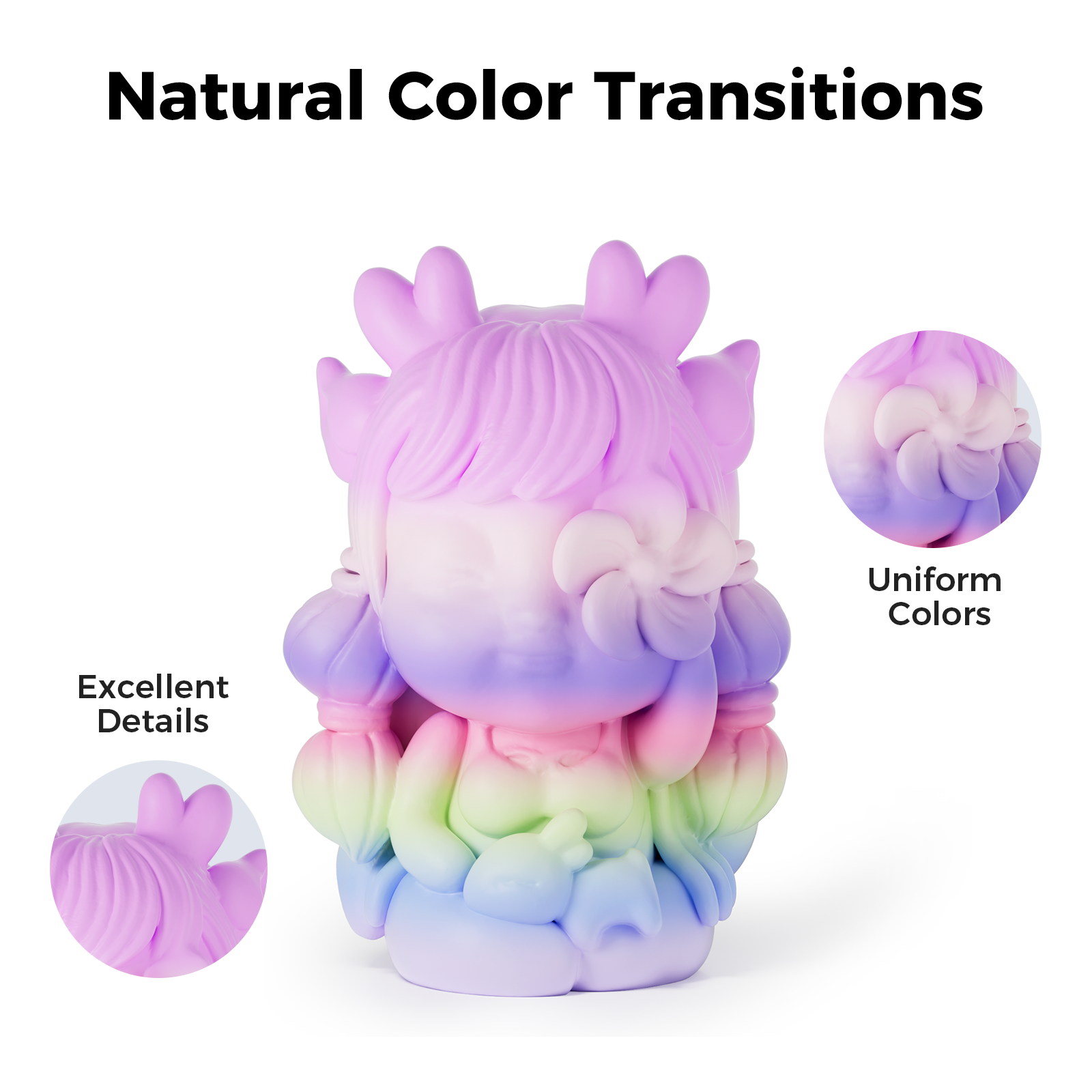 Filament PLA Mecpow Matte Rainbow High Speed