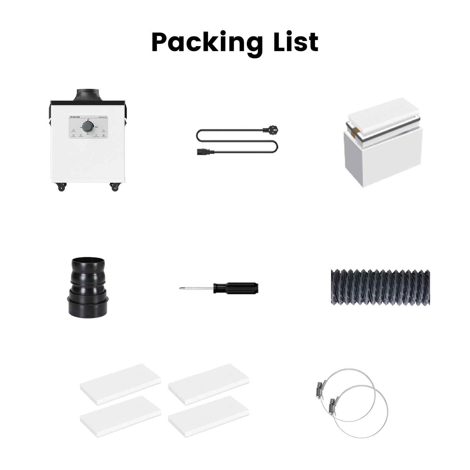 Odciąg oparów Mecpow P150 150W