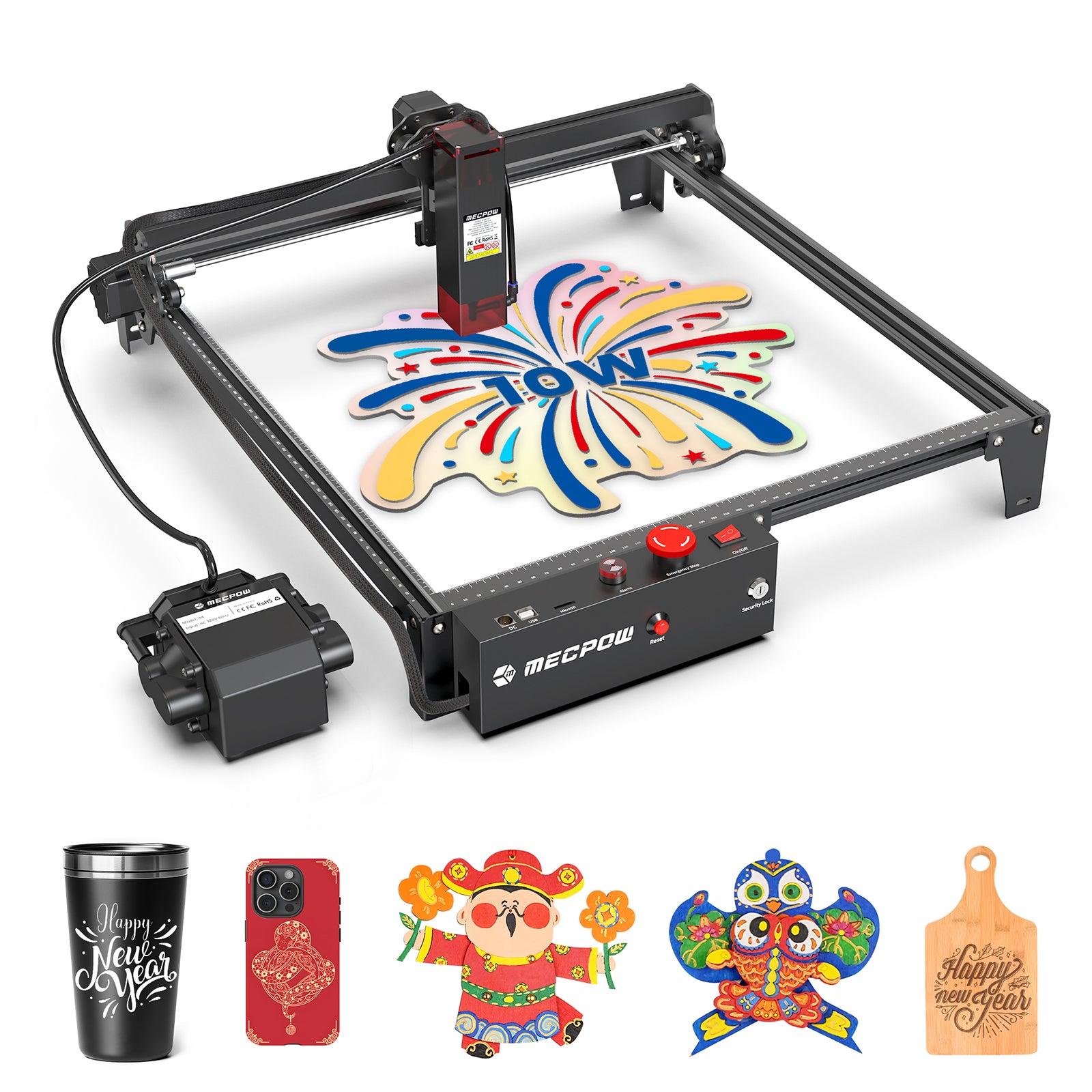 Mecpow X3 Pro 10W Laser Engraving Machine With Air Pump Kit