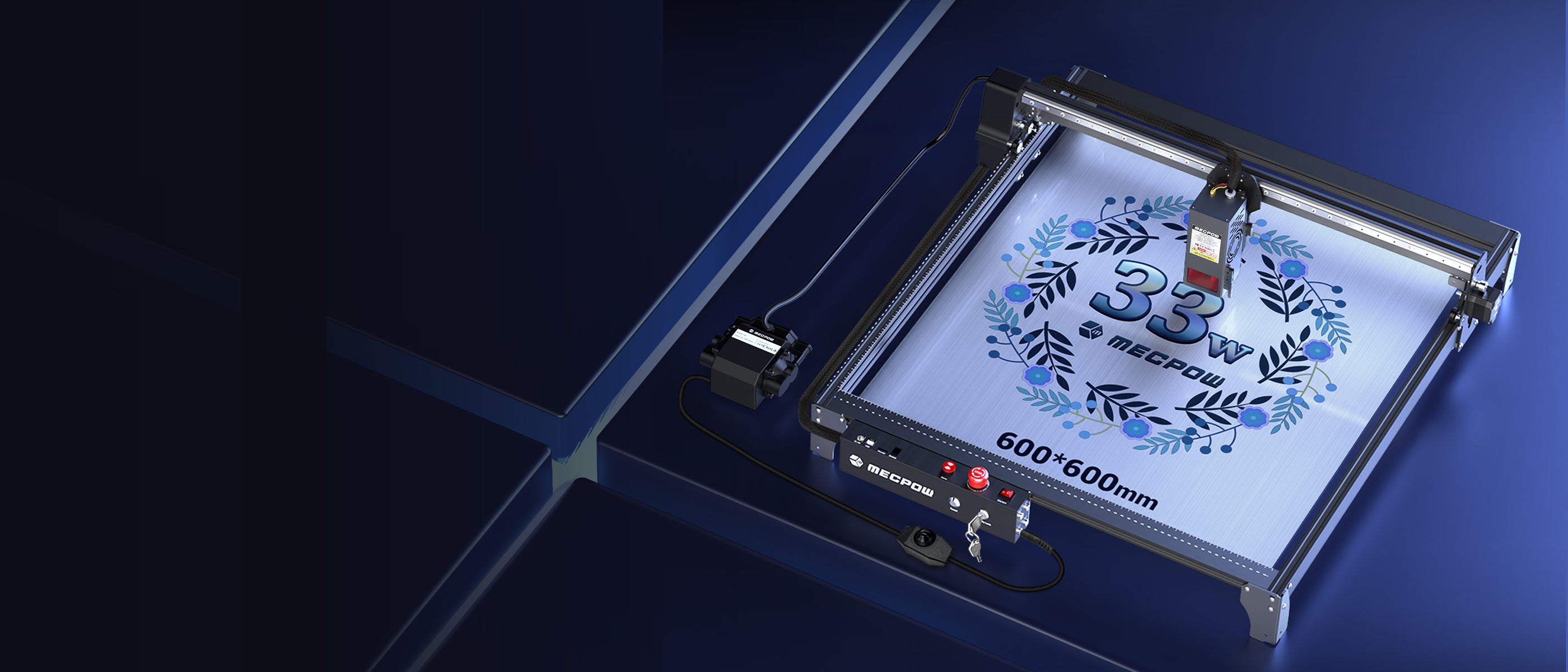 Mowmowページ！ Mecpow X5 Pro 33W Laser Engraving Machine with Auto Air Pump