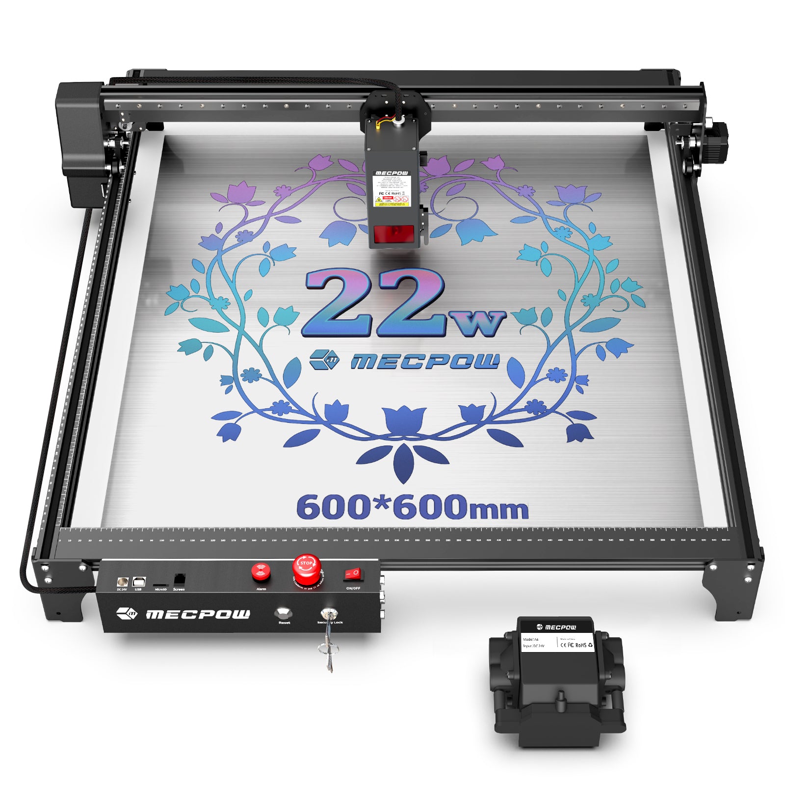 Mecpow X5 22W Laser Engraving Machine with Auto Air Pump