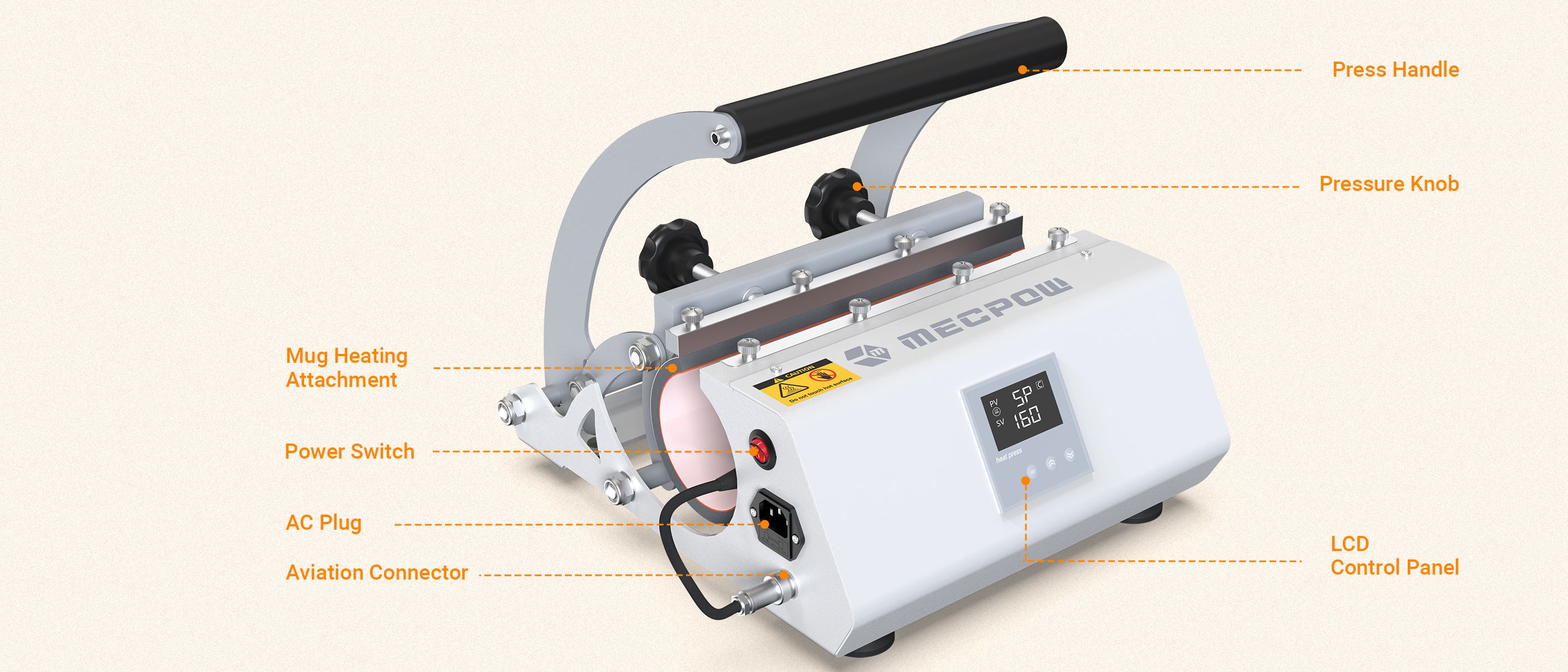 Mecpow MP30 30oz Tumbler Heat Press Machine